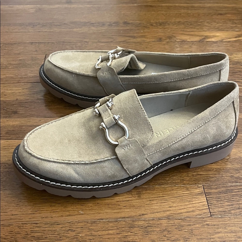Anne Klein Beige Suede Loafers - Picture 3 of 4